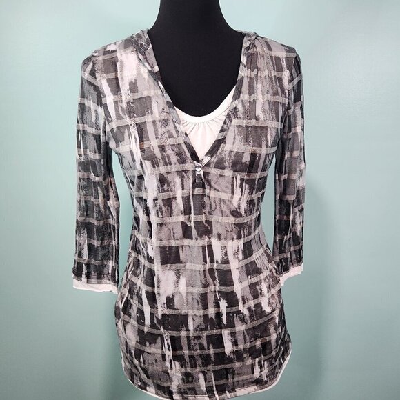 Maurices Tops - Maurices Layered Gray Silver Blouse Top Women's Size Large
Lot I